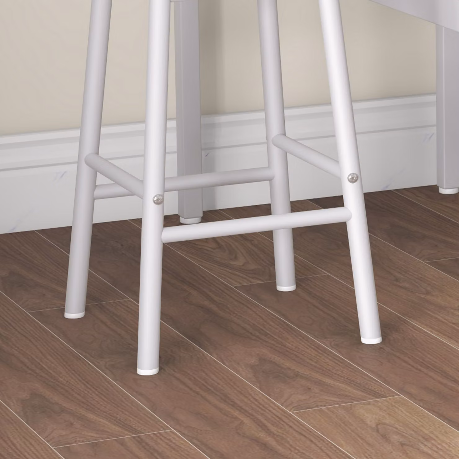HOMCOM 3 Piece Industrial Bar Table and Stool Set in Oak and White – 3