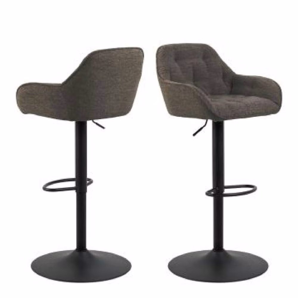 netfurniture Chelsea Swivel Bar Stool in Taupe, Set of 2 – 2