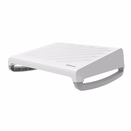Fellowes Breyta Ergonomic Adjustable Under Desk Footrest Stool in White – 1