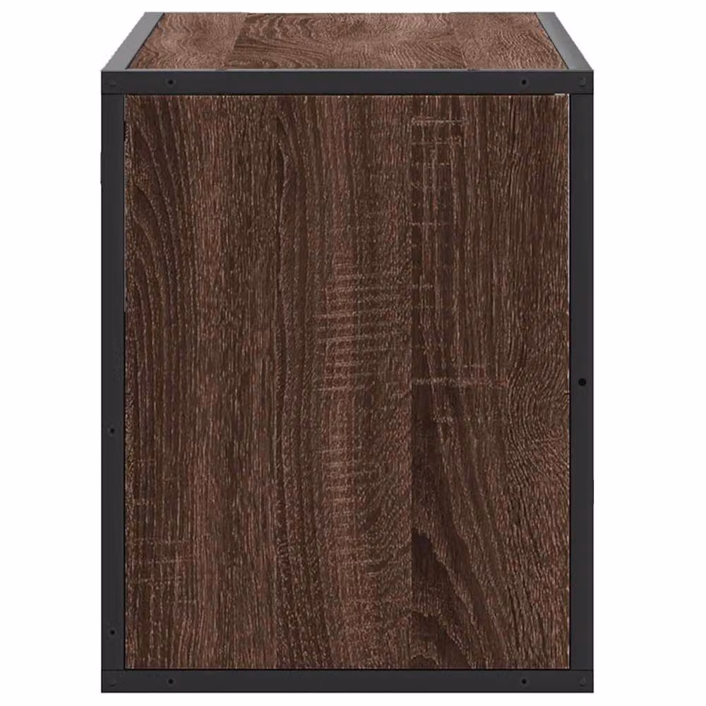 Berkfield Home Brown Oak TV Cabinet in Engineered Wood and Metal, W: 80 cm, D: 31 cm, H: 39.5 cm – 4