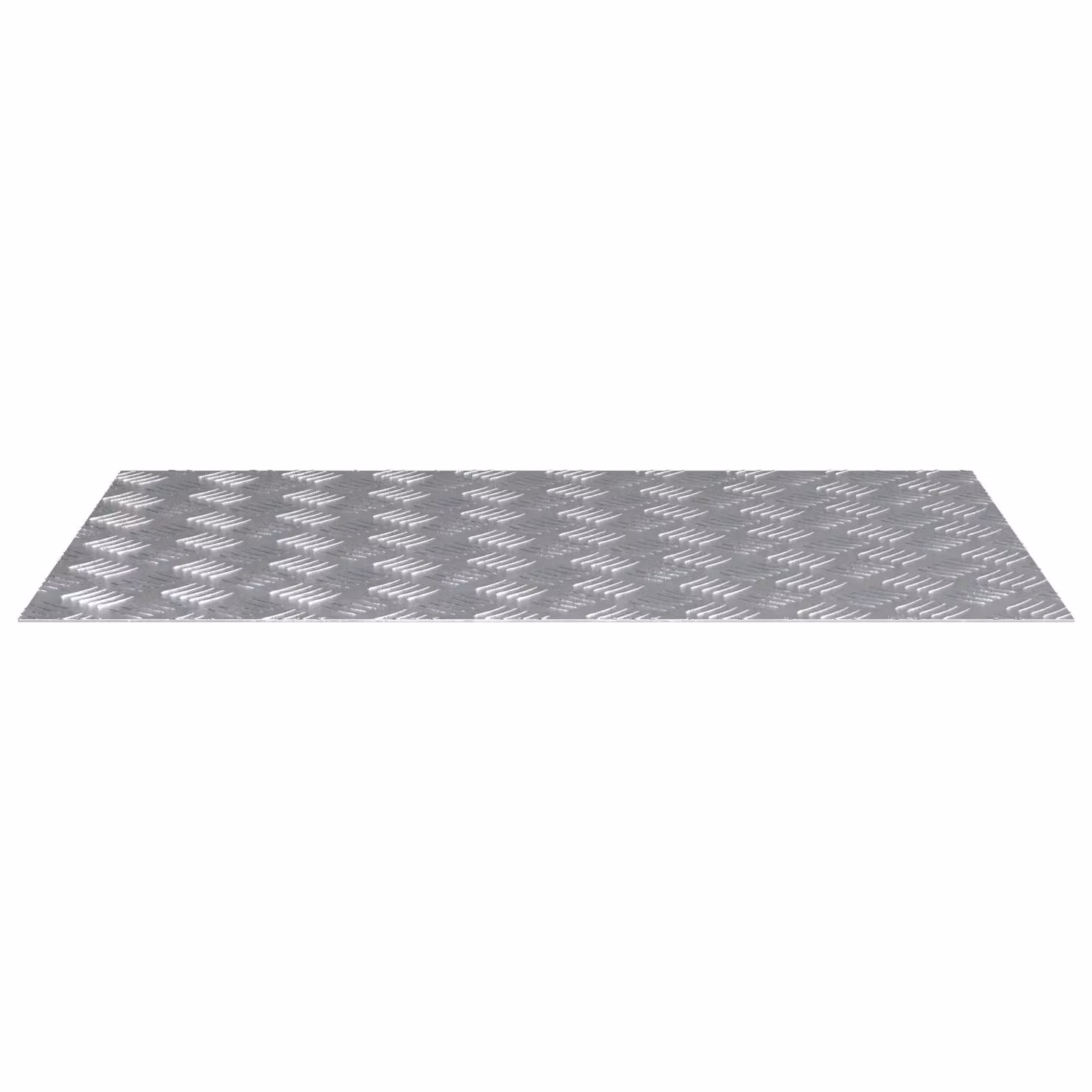 Berkfield Home Silver Aluminium Anti-Slip Checker Plate Sheets, 4 Pack, W: 80 cm x D: 50 cm – 2
