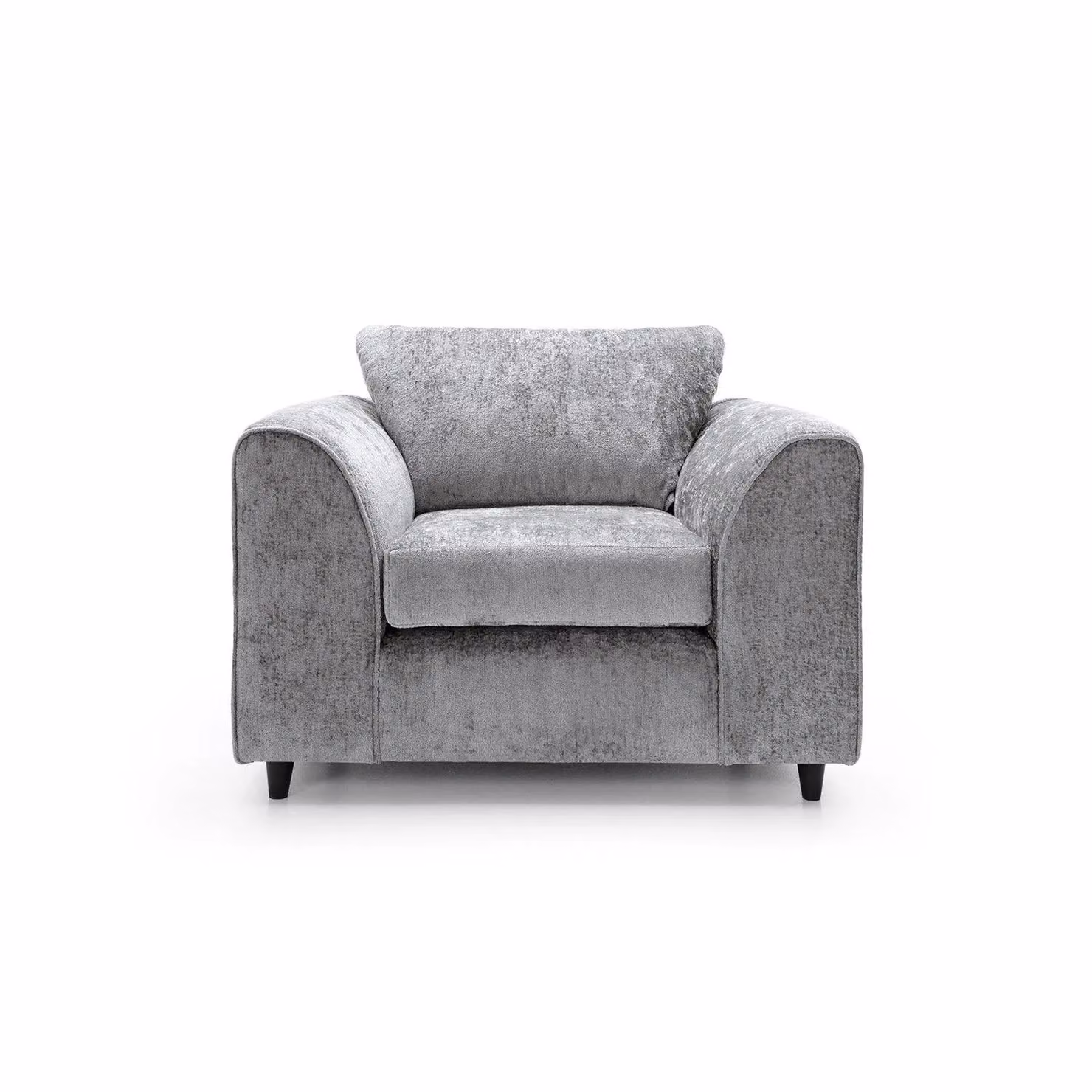 Abakus Direct Harriet Crushed Chenille Armchair in Light Grey – 2