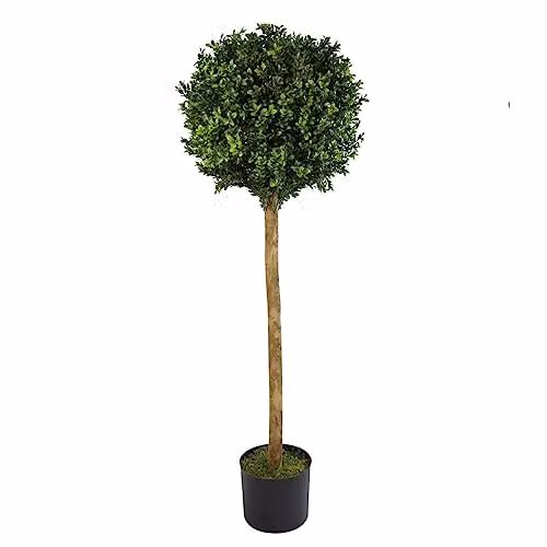 Botanik 120cm Artificial Green Boxwood Buxus Ball Topiary Tree – 1