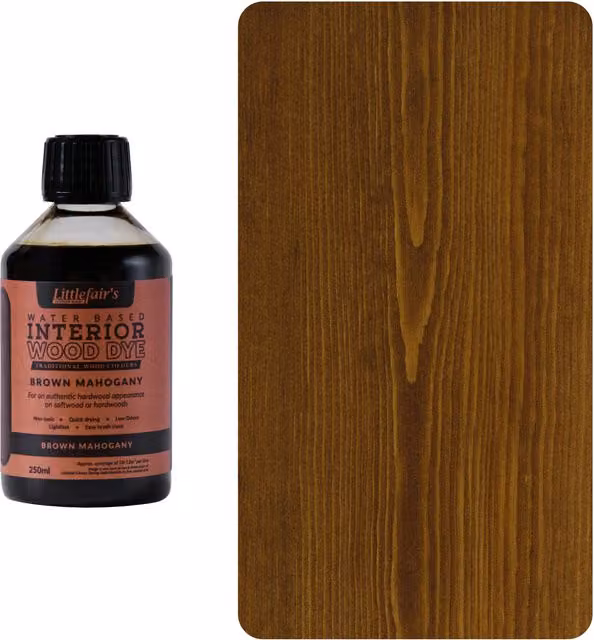 Littlefair's Indoor Wood Stain in Brown, 0.25 l