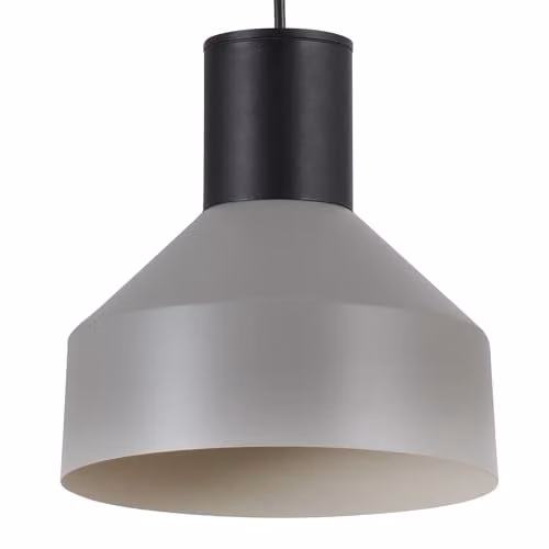 Netlighting Kombo Grey and Black Dome Pendant Lamp with Plug, 3000K Warm White, Diameter: 20 cm – 2