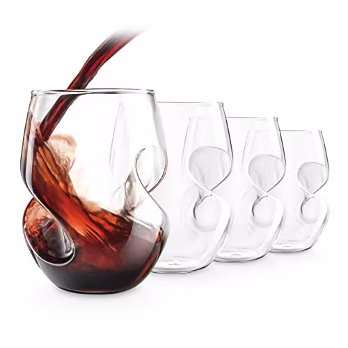 Final Touch Conundrum Red Wine Glasses, Set of 4, 473ml, Transparent