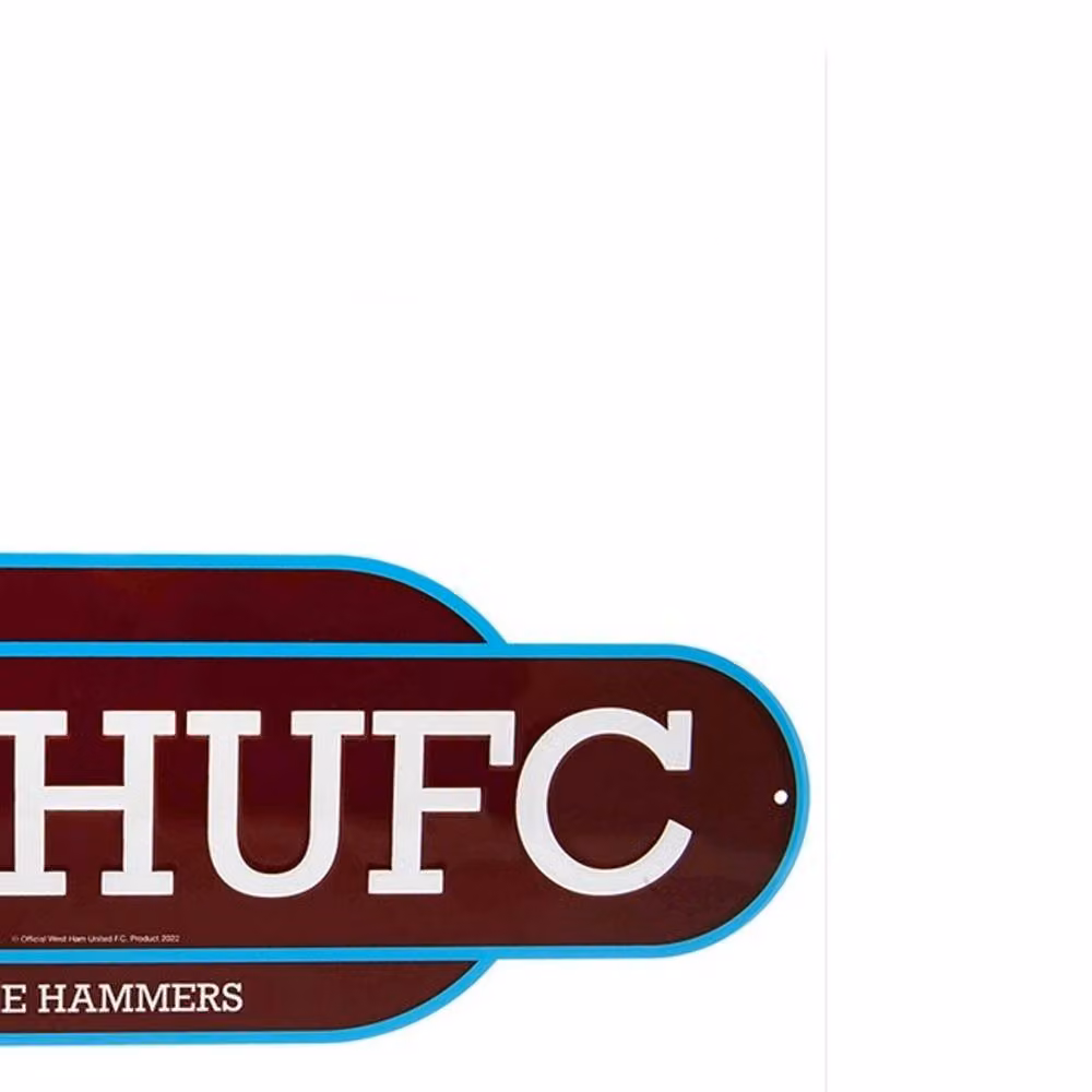 West Ham United FC Retro Years Metal Wall Plaque in Red – 2