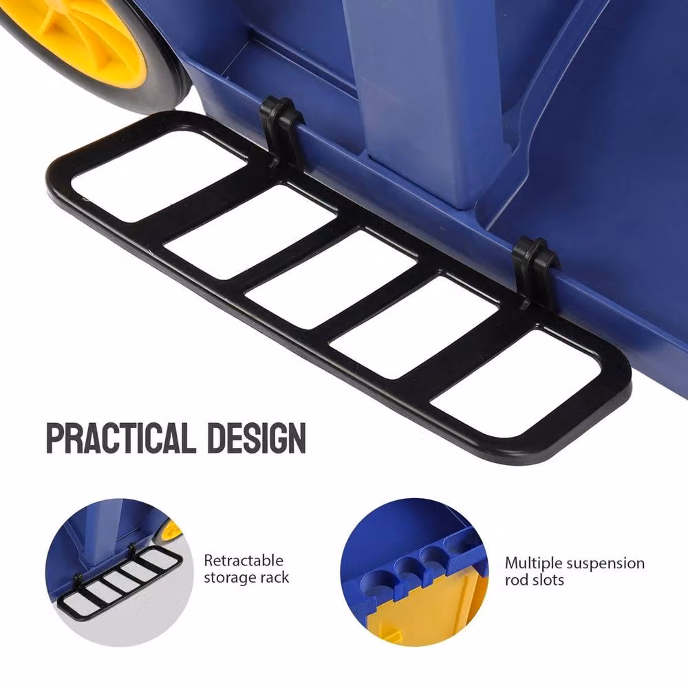 Kelvenix Cleaning Trolley on Wheels in Blue – 4