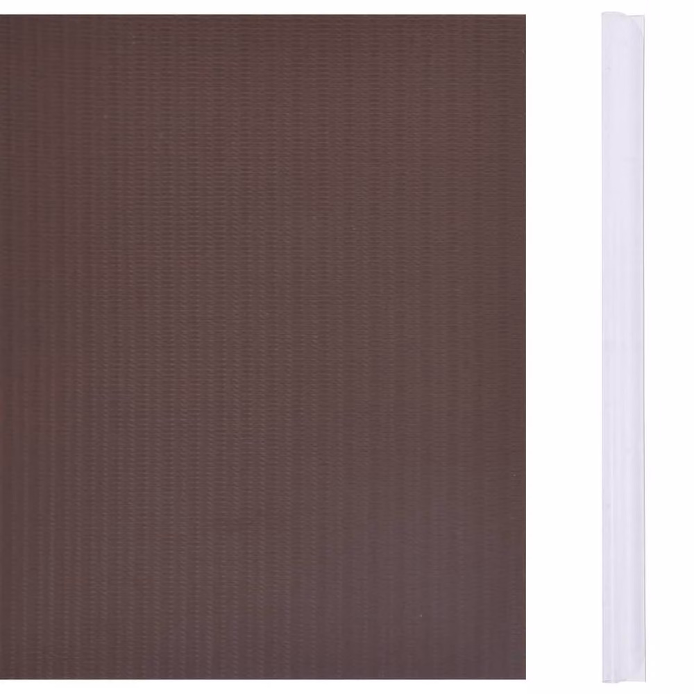 Berkfield Brown PVC Garden Privacy Screen Mat with Metal Clamps, W: 700 cm, H: 31 cm – 3