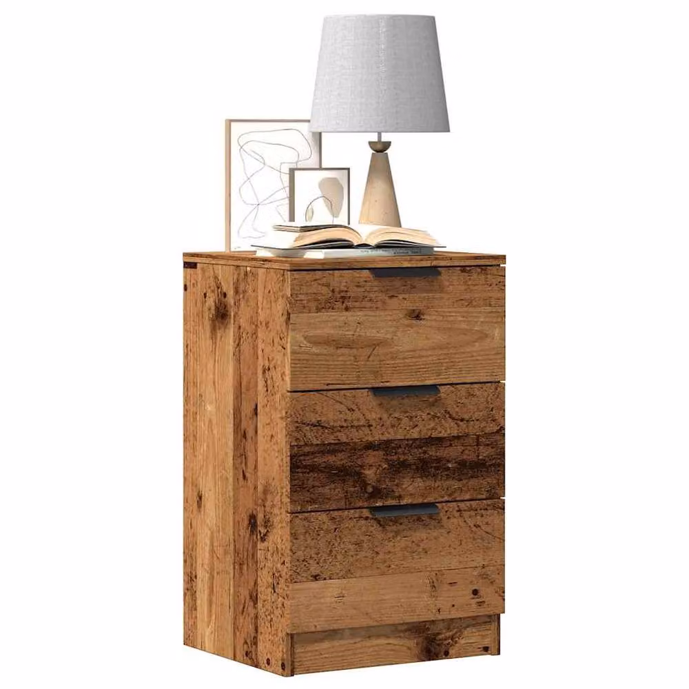 Berkfield Home Classic Bedside Cabinet in Brown Old Wood, W/D/H: 40 x 36 x 65 cm – 2