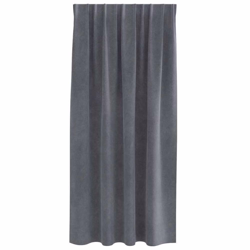 Berkfield Home Blackout Velvet Curtains, 2 Pack, Super Light Grey – 4