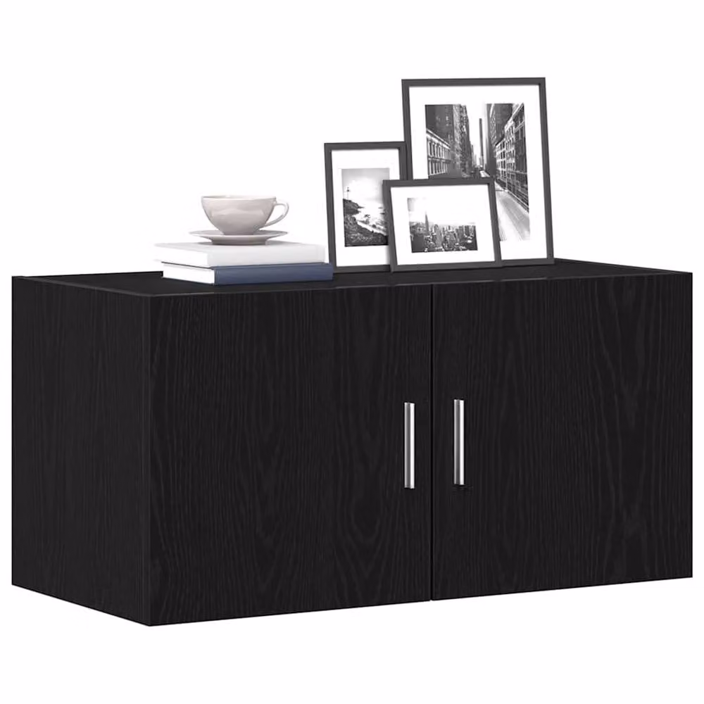 Berkfield Home Black Oak Wall Cabinet, W/D/H: 80 x 39 x 40 cm – 3