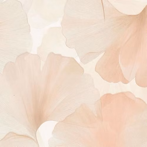 Erismann Ginko Dream Leaf Textured Vinyl Wallpaper in Pink Metallic