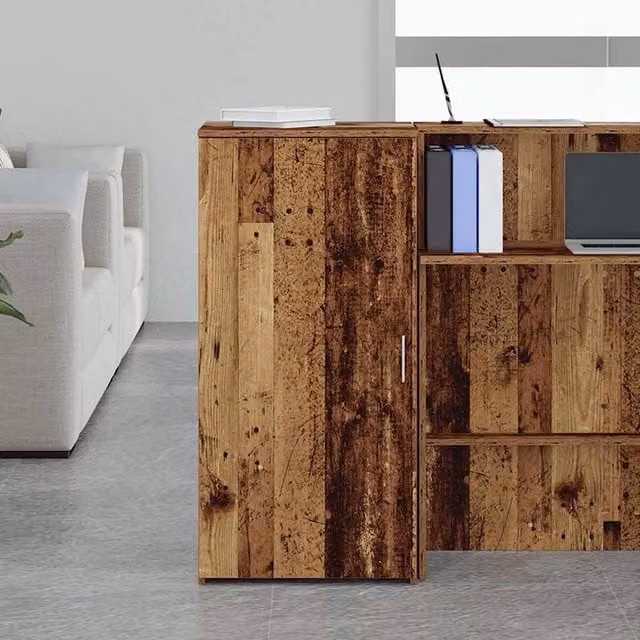 Berkfield Home Rustic Storage Cabinet in Brown, W/D/H: 50 x 45 x 103.5 cm – 1