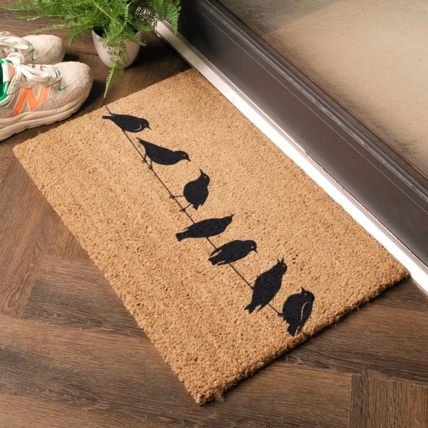 Artsy Mats Birds On Wire Doormat in Brown, W/D: 60 x 40 cm – 2