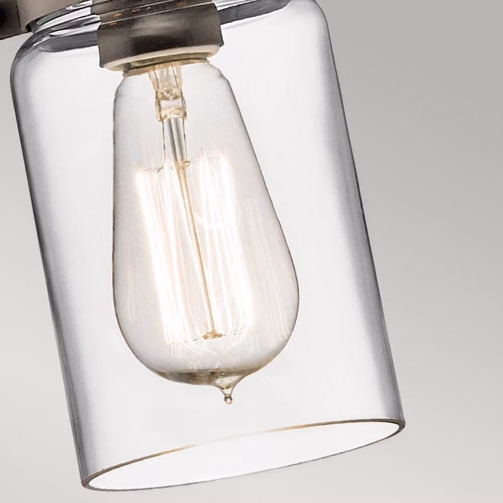 Netlighting Brinley 1 Light Ceiling Mini Pendant in Brown and Bronze with Transparent Glass and E27 Socket – 2