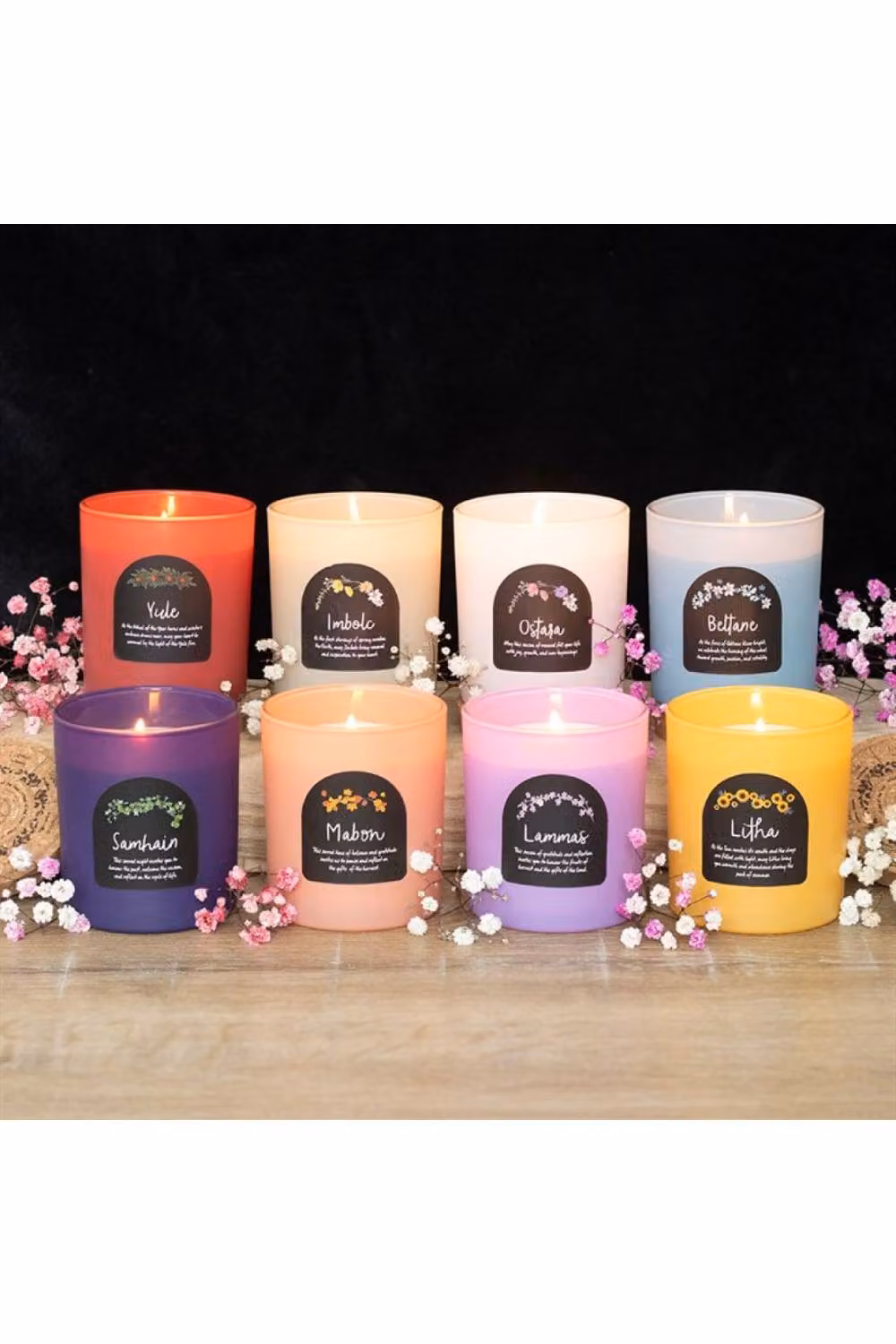KDMD Imbolc Spiced Vanilla Pillar Candle in Beige and White, 35 g – 3