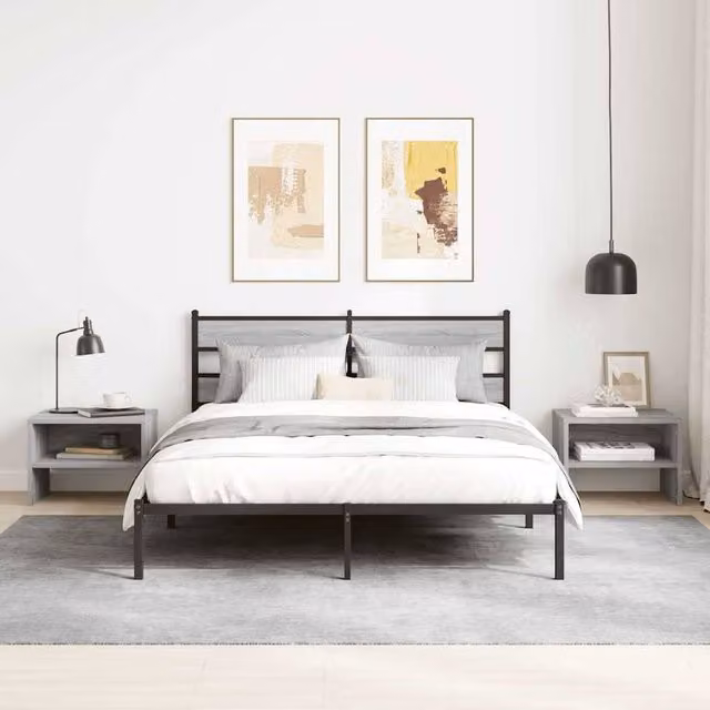 Berkfield Home Classic Bedside Cabinet in Grey Sonoma, W/D/H: 40 x 30 x 30 cm – 1
