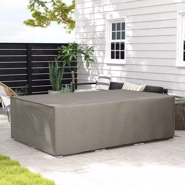 EONLION Waterproof Outdoor Garden Furniture Cover, Grey, Width: 100 cm – 1