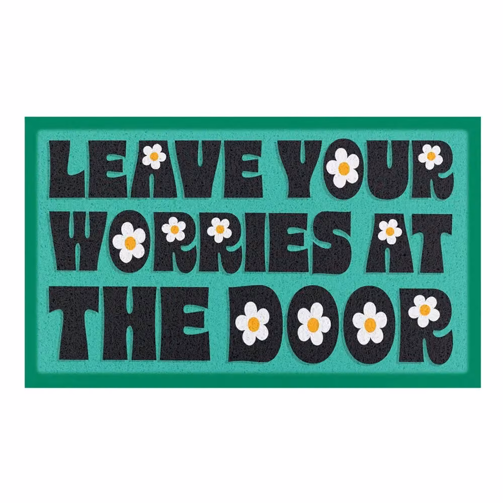 Artsy Mats Daisy Floral Indoor and Outdoor Doormat, Multicolour, W: 70 cm, D: 40 cm – 2