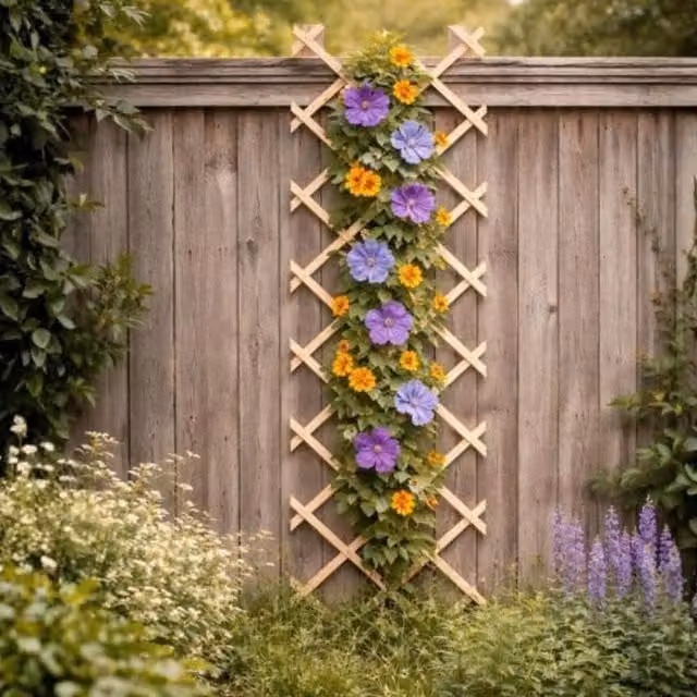 Marco Paul Expanding Wooden Garden Trellis in Brown – 1