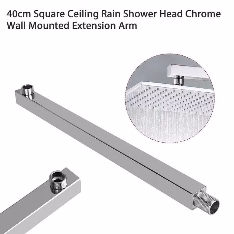 EONLION 16 inch Bathroom Shower Head Hose Pipe in Silver and Chrome