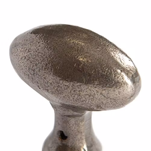 Hammer and Tongs Oval Rim and Mortice Door Knob in Grey Iron, Pack of 2 – 2