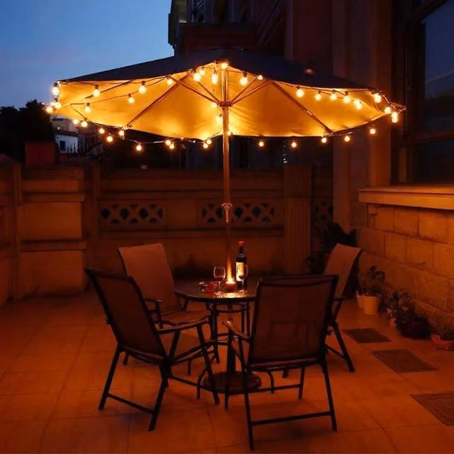 Lighting Legends Warm White LED Solar USB Power Festoon Globe String Lights, 7.6m
