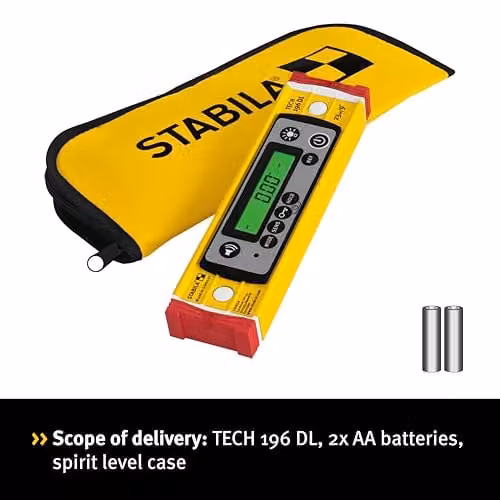Stabila Tech 196 DL Digital Spirit Level, Yellow, W/D/H: 23 x 23 x 23 cm – 2