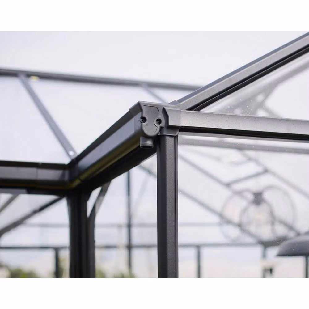 Palram Triomphe Garden Chalet Greenhouse in Black, W: 454 cm, D: 380 cm, H: 285 cm – 4