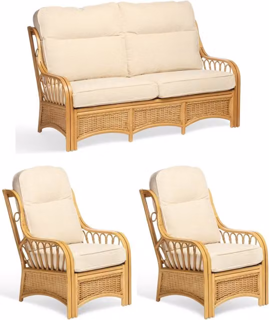Desser Vale 3 Seater Suite in Light Oak and Cloud Beige