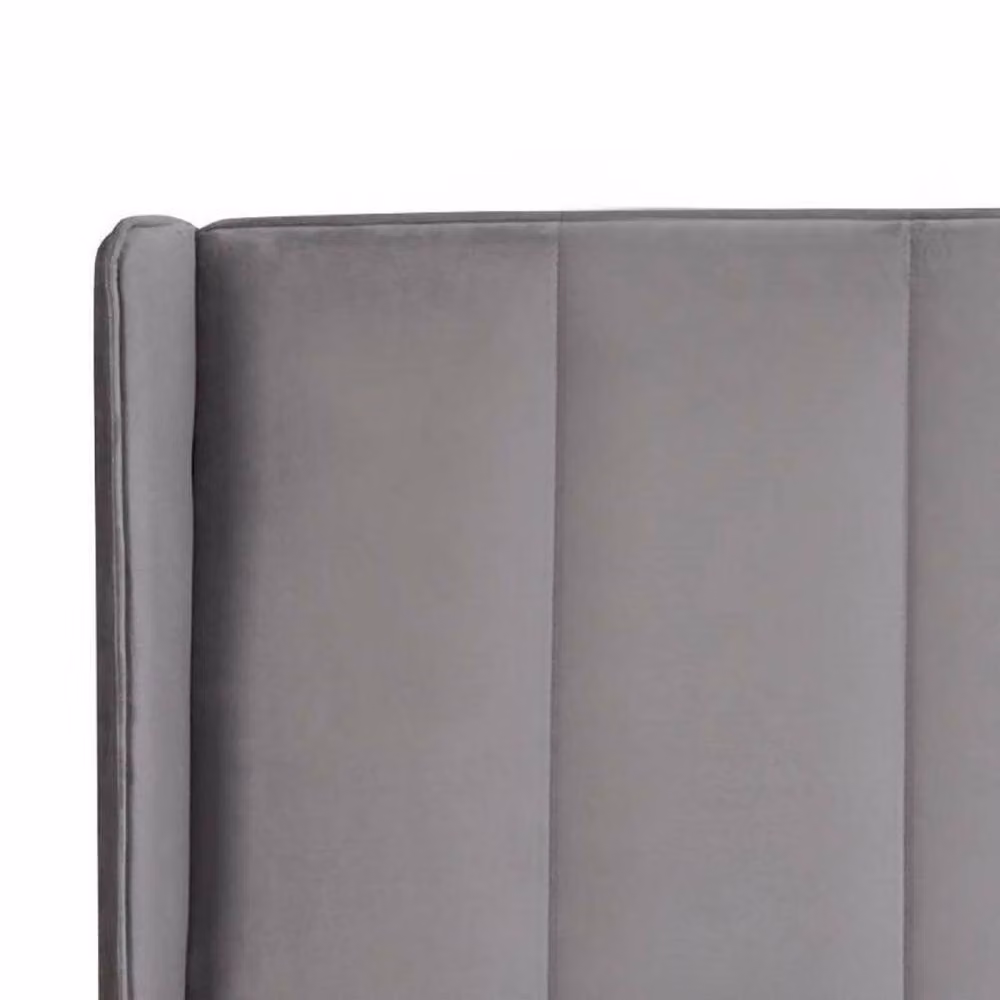 Cheshire Mountain Grey Velvet Upholstered Ottoman Storage Bed - Double (135cm) – 4
