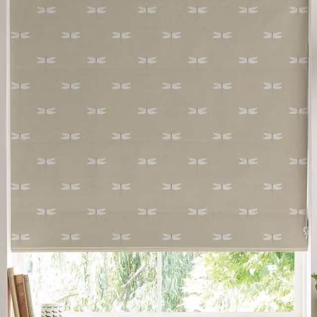 Sophie Allport Dragonfly Made to Measure Blackout Roman Blind in Sand