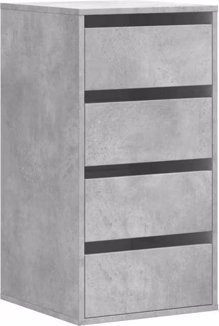 Berkfield Home Corner Chest of Drawers in Concrete Grey, W/D/H: 40 x 41 x 76 cm