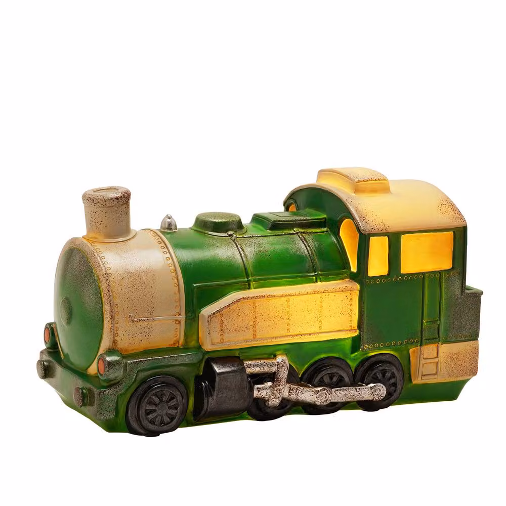Harvey Makin Vintage Train USB Tabletop Lamp in Green and White – 2