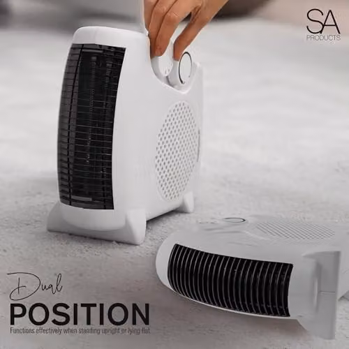 Tanness Freestanding Fan Heater with Thermostat and Frost Protection, White – 4