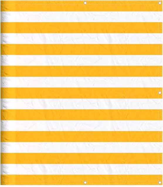 Berkfield Home Balcony Screen in Yellow and White Stripe, W: 120 cm, L: 800 cm – 1
