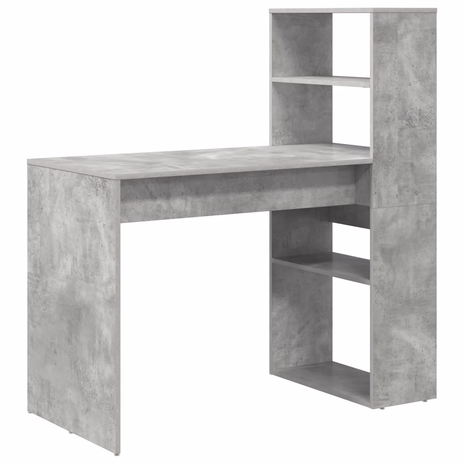 Berkfield Modern Writing Desk with Storage in Concrete Grey, W/D/H: 113 x 54 x 120 cm – 2