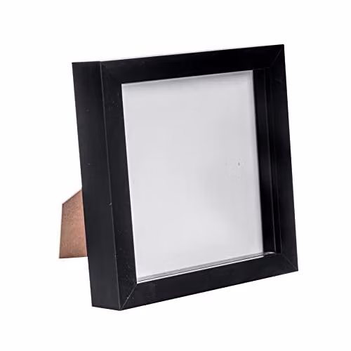 Nicola Spring Square 3D Shadow Box Photo Frame, Black, W/D/H: 15 x 15 x 3.5 cm – 1