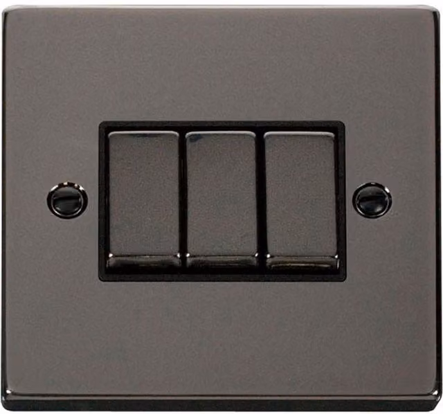 SE HOME Black Two Way Flush Screw Modern Switch