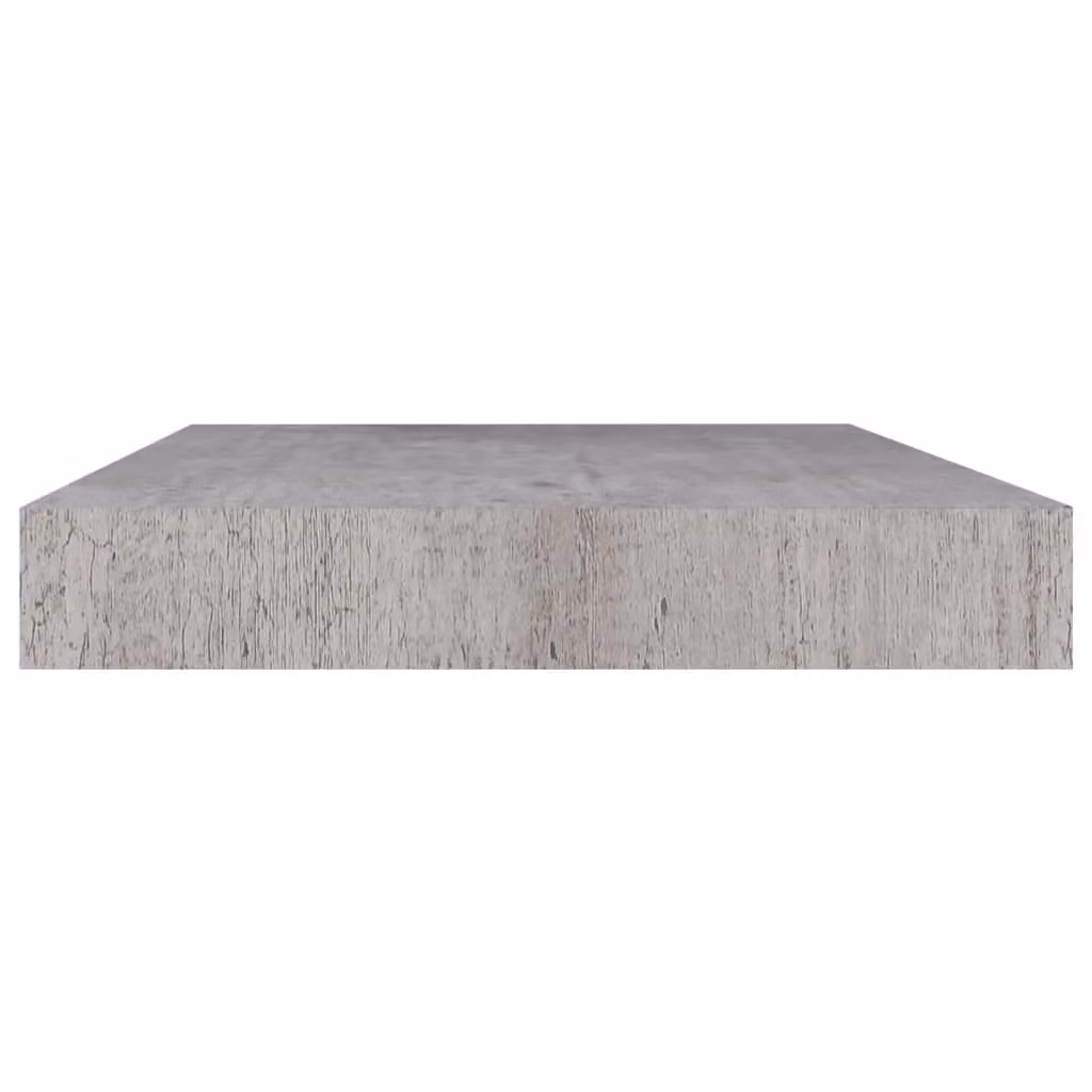 Berkfield Home Set of 4 Floating Wall Shelves in Concrete Grey MDF and Metal, W: 40 cm, D: 23 cm, H: 4 cm – 2