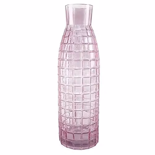 Botanik Pink Square Glass Vase, H 49 cm x W 15 cm x D 15 cm – 1