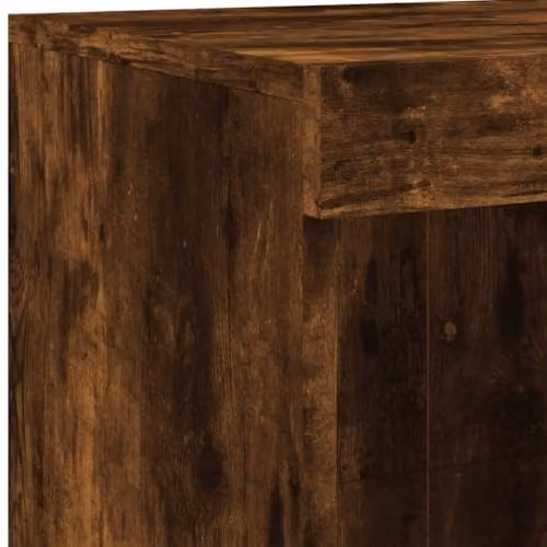 vidaXL Modern Sideboard with Integrated LED Lights in Smoked Oak, W/D/H: 81 x 37 x 100 cm – 3