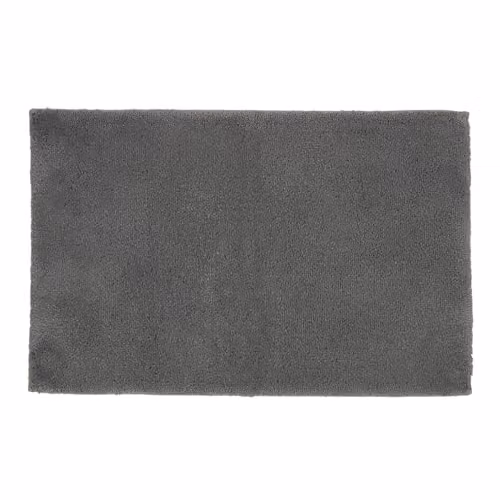 Christy Non-Slip Cotton Deep Pile Bath Rug in Grey, W/D/H: 80 x 50 x 1.02 cm – 1