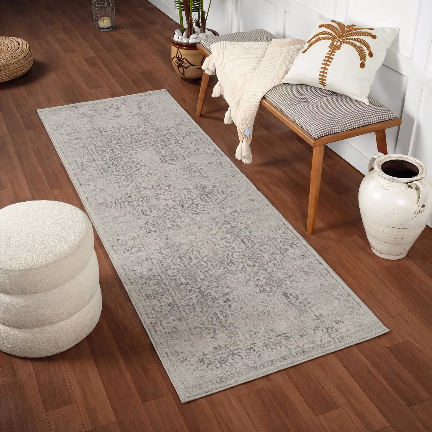 Livabliss Floransa Vintage Boho Rug in Beige, Ivory and Grey, W: 160 cm, D: 215 cm – 2