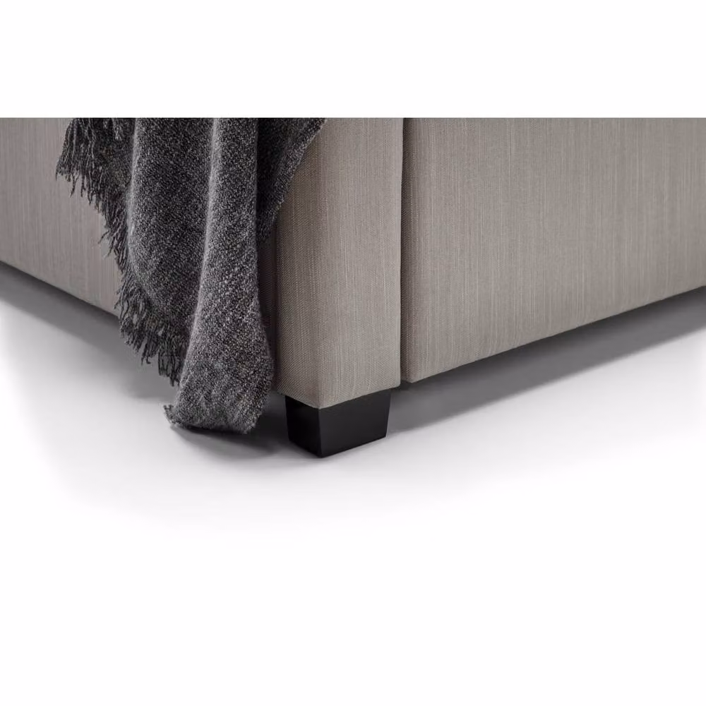 Cheshire Lunar Double 4 Drawer Upholstered Bed in Grey Fabric – 3