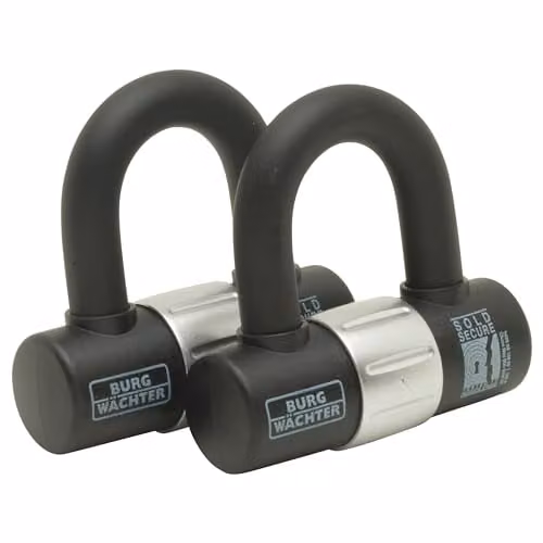 Burg-Wächter 100D Duo Sold Secure Gold Keyed Alike U Lock Twin Pack, Black – 1