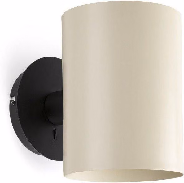 Netlighting Guadalupe Up and Down Wall Lamp in Black and Beige Metal – 3