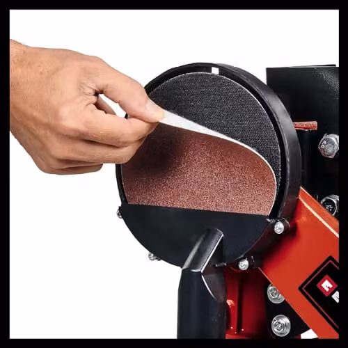 Einhell 380W 2-in-1 Benchtop Belt and Disc Sander in Red and Black – 3
