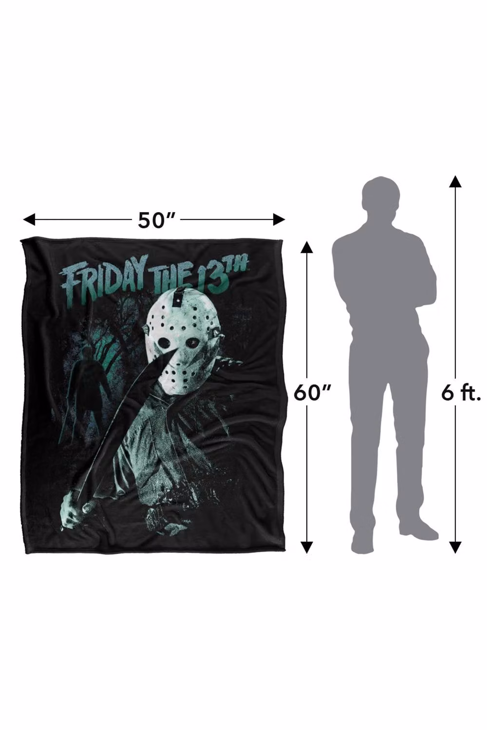 Warner Bros. Friday The 13th Lurk Silky Touch Super Soft Fleece Throw Blanket, Multicolour, W/H: 127 x 152.4 cm – 8